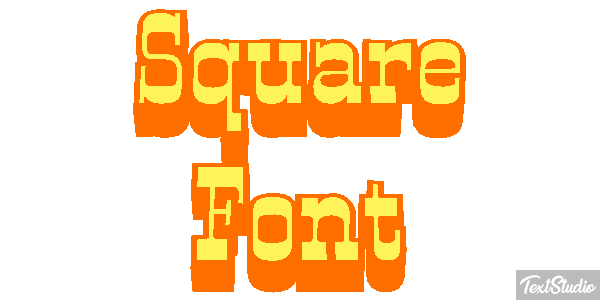 Square Font Effetto testo