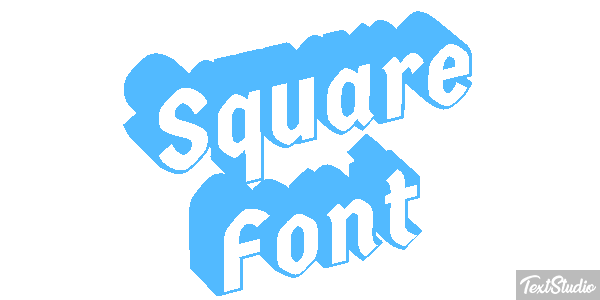 Square Font Effetto testo