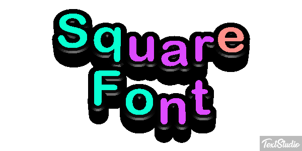 Square Font Effetto testo