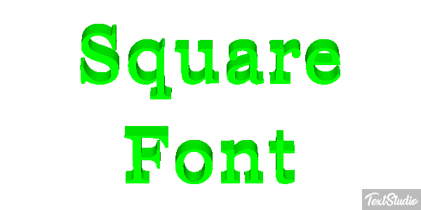 Square Font Effetto testo