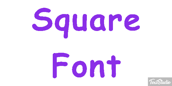 Square Font Effetto testo