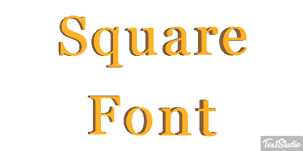 Square Font Effetto testo