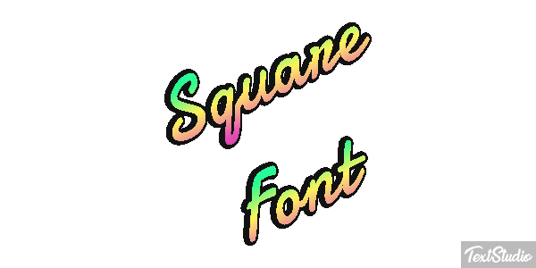 Square Font Effetto testo