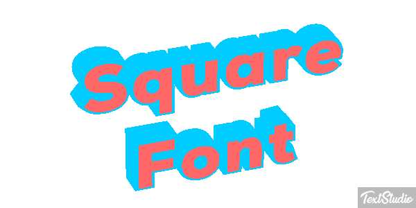 Square Font Effetto testo