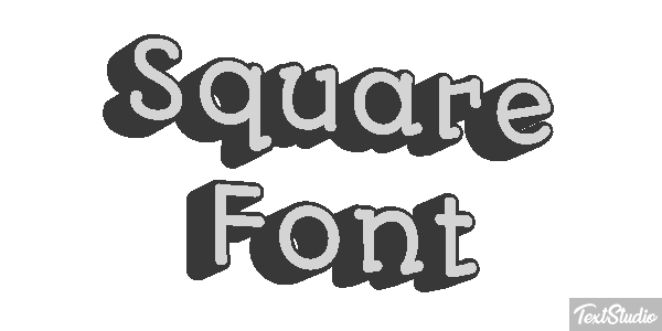 Square Font Effetto testo