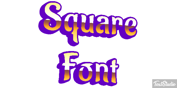 Square Font Effetto testo