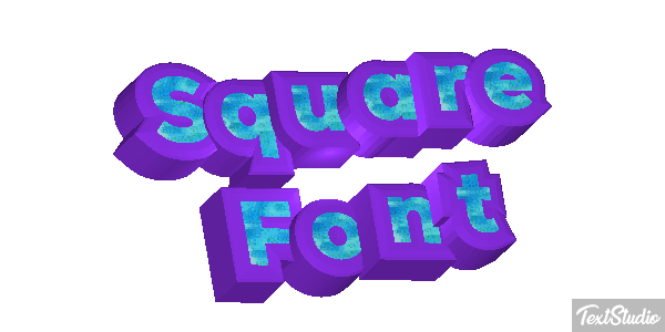Square Font Effetto testo