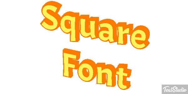 Square Font Effetto testo