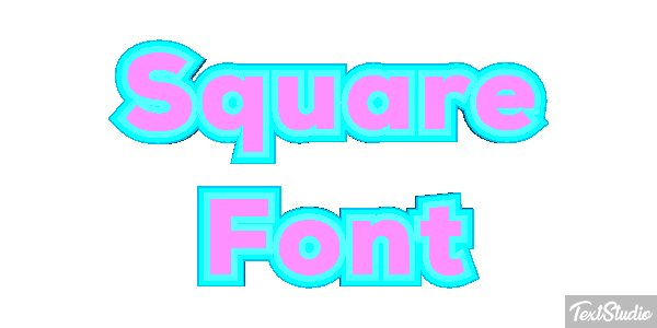 Square Font Effetto testo