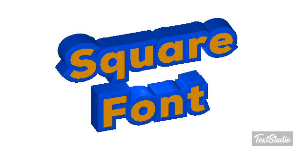 Square Font Effetto testo