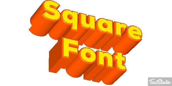 Square Font Effetto testo