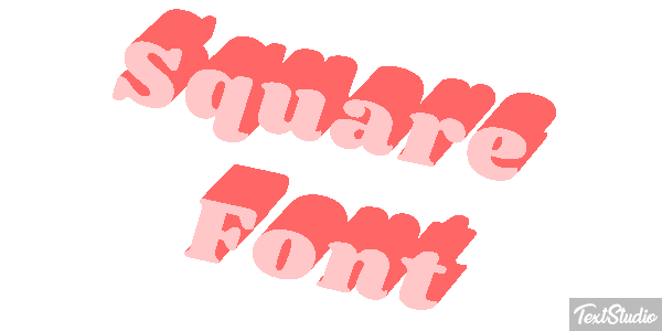 Square Font Effetto testo