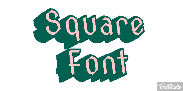 Square Font Effetto testo