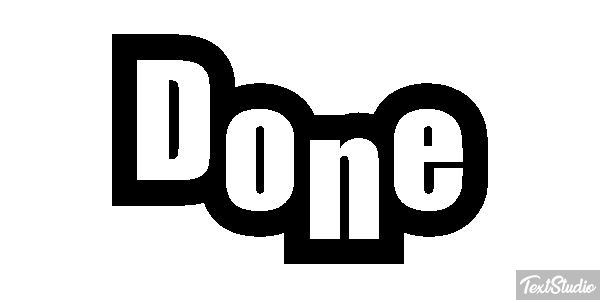 Done Text effect