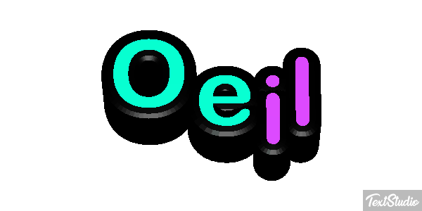 Oeil Текстовый эффект