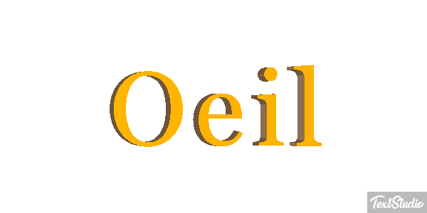 Oeil Текстовый эффект