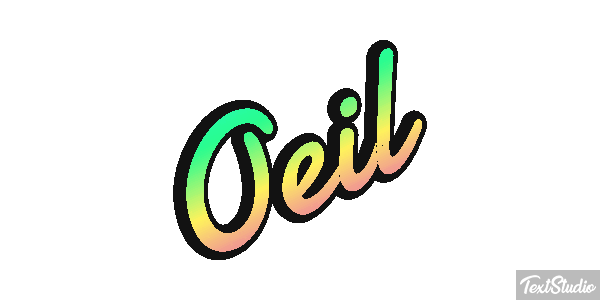 Oeil Текстовый эффект
