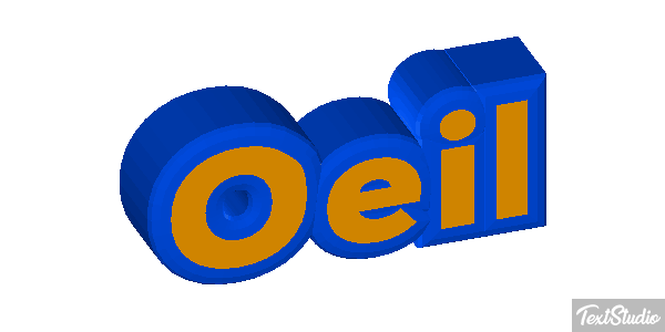 Oeil Текстовый эффект