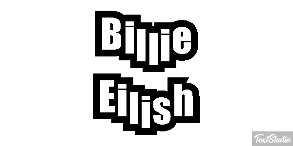 Billie Eilish Efeito do texto