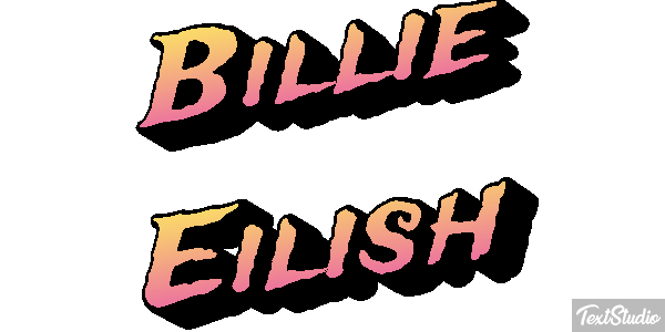 Billie Eilish Efeito do texto
