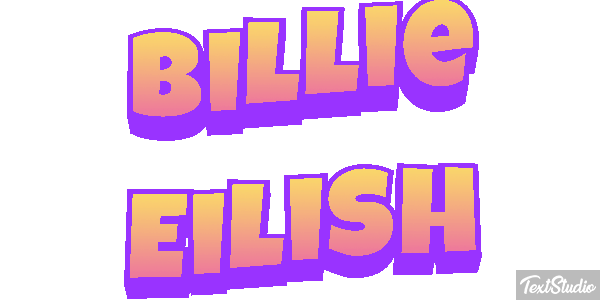 Billie Eilish Efeito do texto