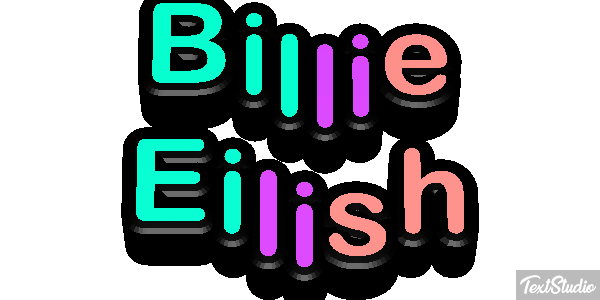 Billie Eilish Efeito do texto