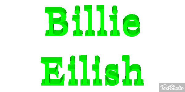 Billie Eilish Efeito do texto