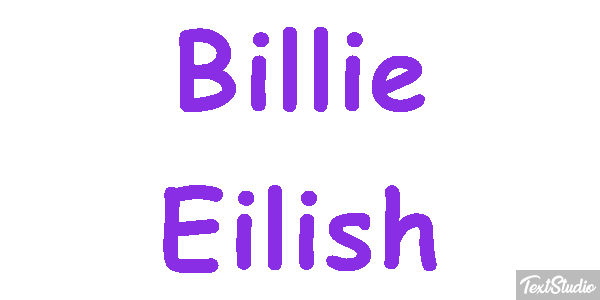 Billie Eilish Efeito do texto