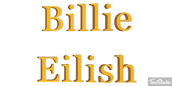 Billie Eilish Efeito do texto