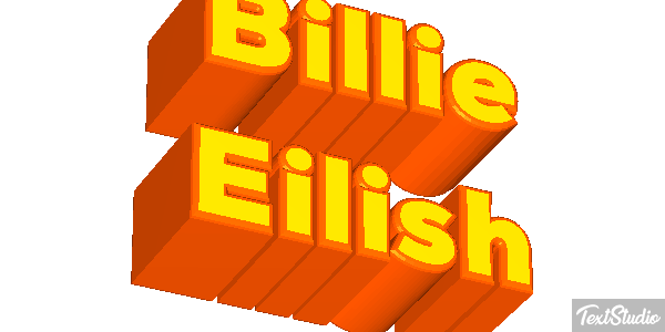 Billie Eilish Efeito do texto