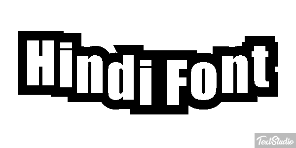 Hindi Font Text effect