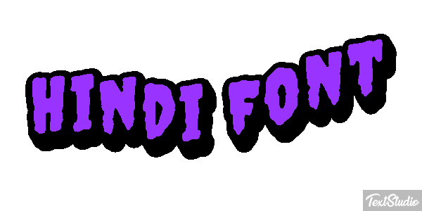 Hindi Font Text effect