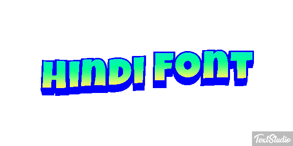 Hindi Font Text effect