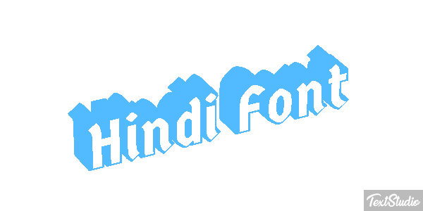 Hindi Font Text effect