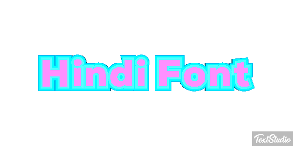 Hindi Font Text effect