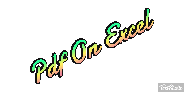 Pdf On Excel Effet de texte