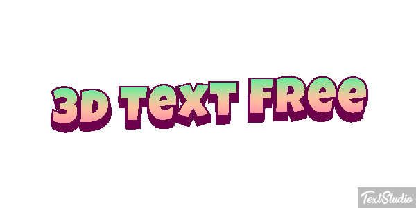 3d Text Free テキスト効果