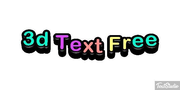 3d Text Free テキスト効果