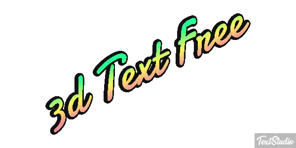 3d Text Free テキスト効果