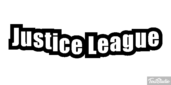 Justice League Effetto testo