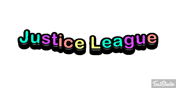 Justice League Effetto testo