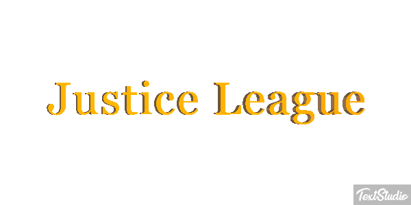 Justice League Effetto testo