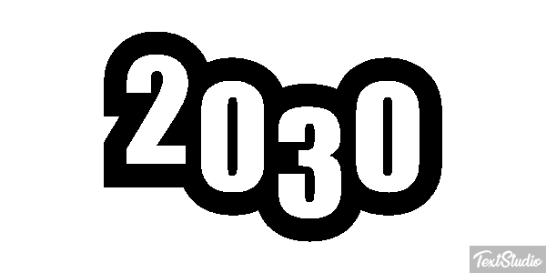 2030 Text effect