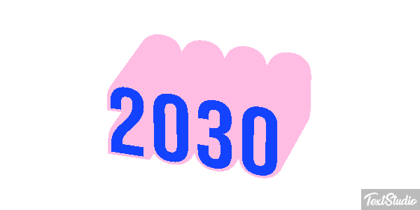 2030 Text effect