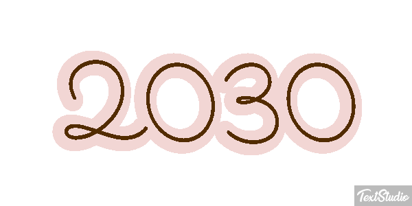 2030 Text effect