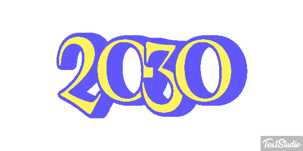 2030 Text effect