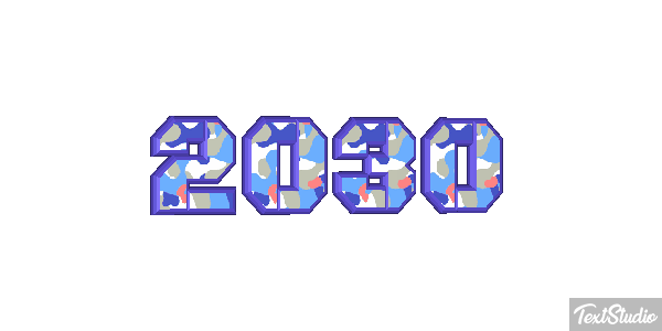 2030 Text effect