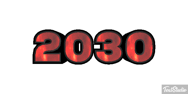 2030 Text effect