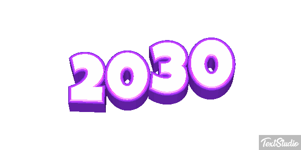 2030 Text effect