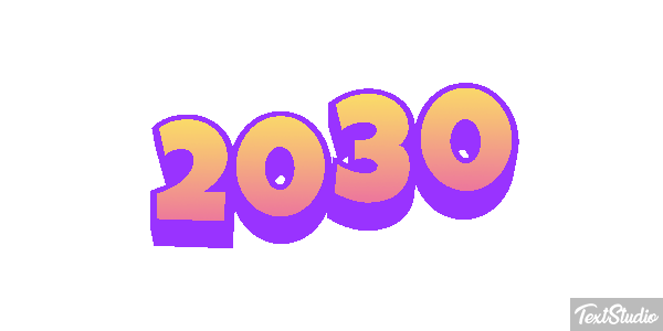 2030 Text effect